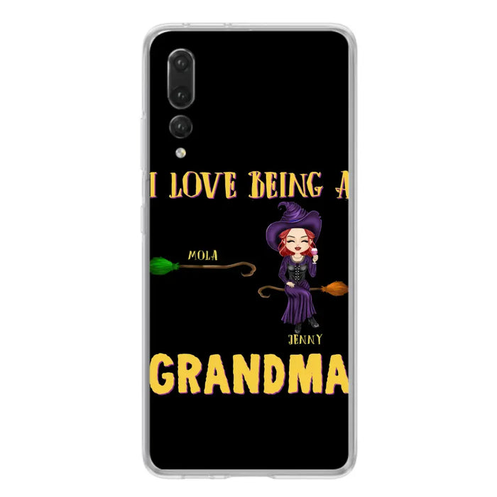 Personalized Witch Grandma Phone Case - Gift Idea For Halloween/Witch/Grandma - Upto 8 Kids - I Love Being A Grandma - Case For Oppo/Xiaomi/Huawei