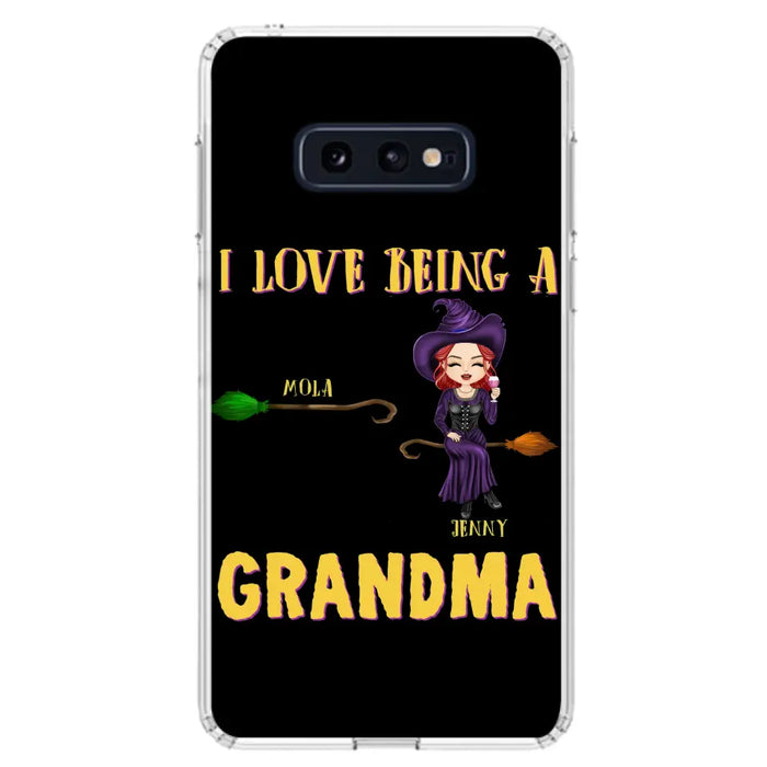 Personalized Witch Grandma Phone Case - Gift Idea For Halloween/Witch/Grandma - Upto 8 Kids - I Love Being A Grandma - Case For iPhone/Samsung