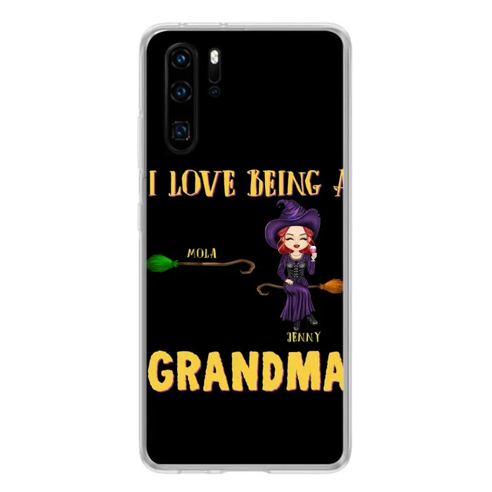 Personalized Witch Grandma Phone Case - Gift Idea For Halloween/Witch/Grandma - Upto 8 Kids - I Love Being A Grandma - Case For Oppo/Xiaomi/Huawei