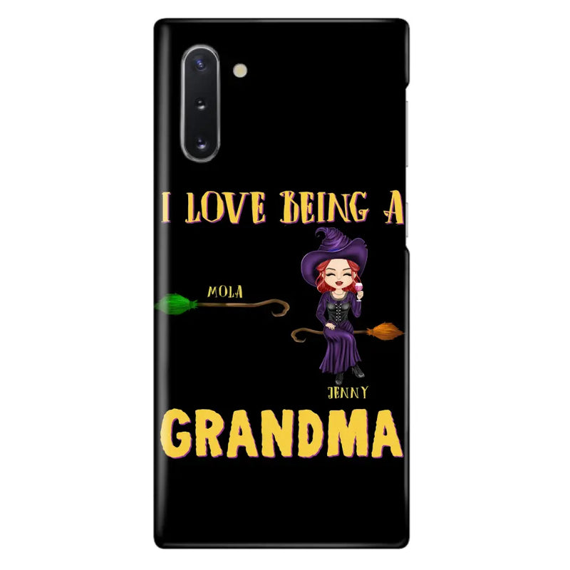 Personalized Witch Grandma Phone Case - Gift Idea For Halloween/Witch/Grandma - Up to 8 Kids - I Love Being A Grandma - Case For iPhone/Samsung