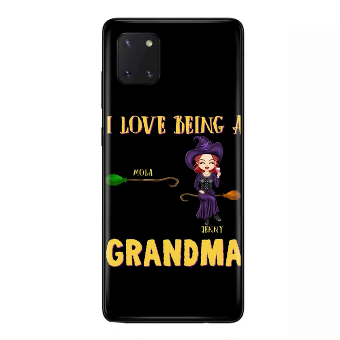 Personalized Witch Grandma Phone Case - Gift Idea For Halloween/Witch/Grandma - Upto 8 Kids - I Love Being A Grandma - Case For iPhone/Samsung