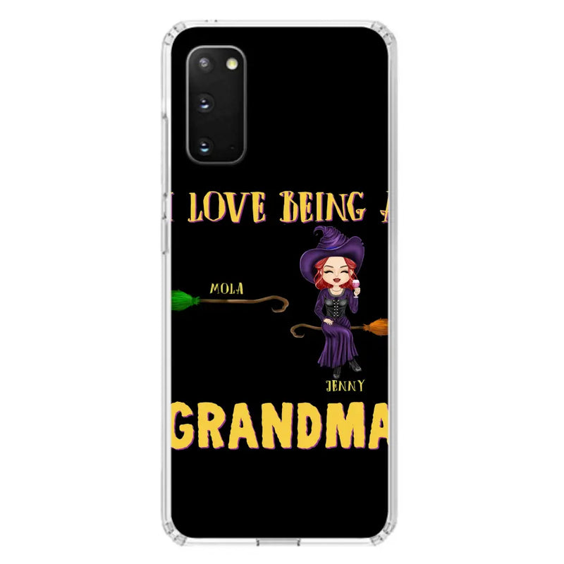 Personalized Witch Grandma Phone Case - Gift Idea For Halloween/Witch/Grandma - Up to 8 Kids - I Love Being A Grandma - Case For iPhone/Samsung