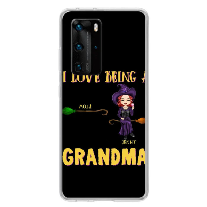 Personalized Witch Grandma Phone Case - Gift Idea For Halloween/Witch/Grandma - Upto 8 Kids - I Love Being A Grandma - Case For Oppo/Xiaomi/Huawei