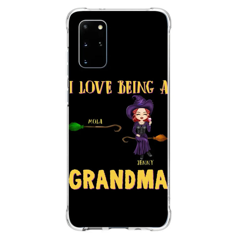 Personalized Witch Grandma Phone Case - Gift Idea For Halloween/Witch/Grandma - Up to 8 Kids - I Love Being A Grandma - Case For iPhone/Samsung