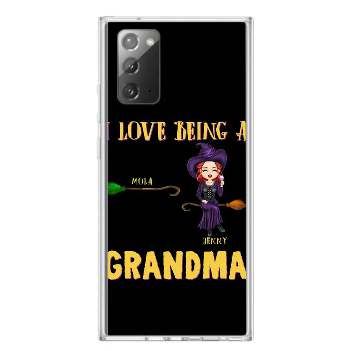 Personalized Witch Grandma Phone Case - Gift Idea For Halloween/Witch/Grandma - Upto 8 Kids - I Love Being A Grandma - Case For iPhone/Samsung