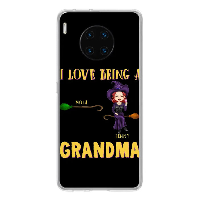 Personalized Witch Grandma Phone Case - Gift Idea For Halloween/Witch/Grandma - Upto 8 Kids - I Love Being A Grandma - Case For Oppo/Xiaomi/Huawei