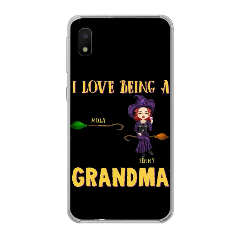 Personalized Witch Grandma Phone Case - Gift Idea For Halloween/Witch/Grandma - Up to 8 Kids - I Love Being A Grandma - Case For iPhone/Samsung