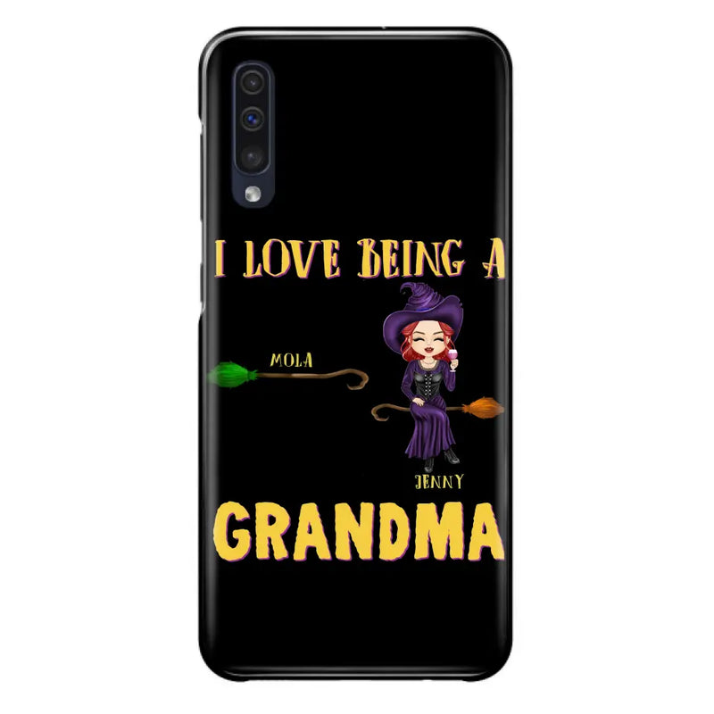 Personalized Witch Grandma Phone Case - Gift Idea For Halloween/Witch/Grandma - Up to 8 Kids - I Love Being A Grandma - Case For iPhone/Samsung