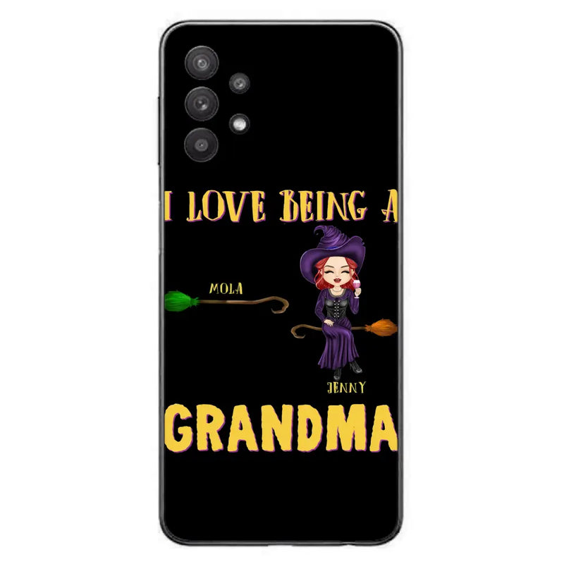 Personalized Witch Grandma Phone Case - Gift Idea For Halloween/Witch/Grandma - Up to 8 Kids - I Love Being A Grandma - Case For iPhone/Samsung