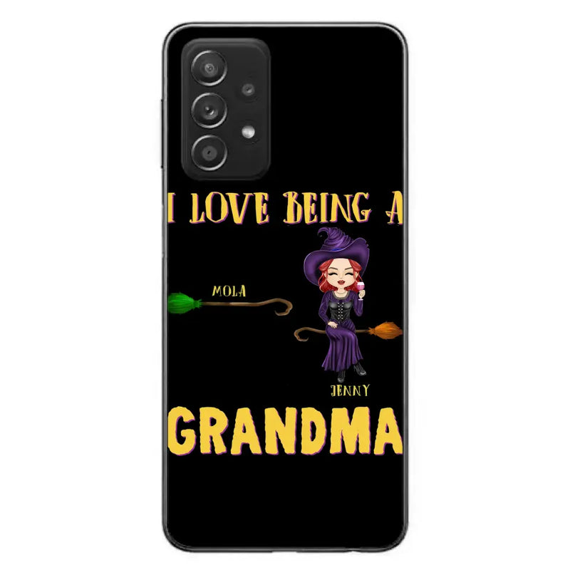 Personalized Witch Grandma Phone Case - Gift Idea For Halloween/Witch/Grandma - Up to 8 Kids - I Love Being A Grandma - Case For iPhone/Samsung