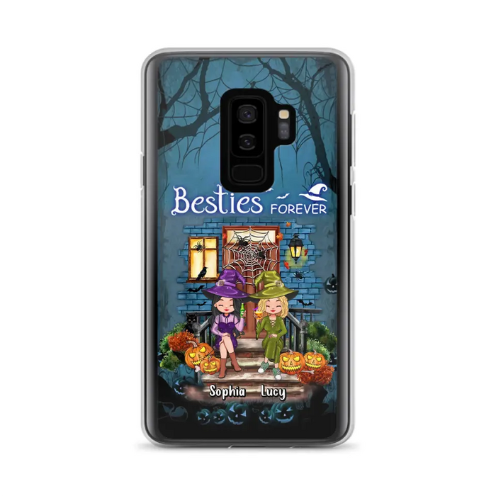 Custom Personalized Halloween Friend Phone Case - Upto 5 Friends - Halloween Gift Idea for Friends/Sisters - Besties Forever - Case for iPhone/Samsung