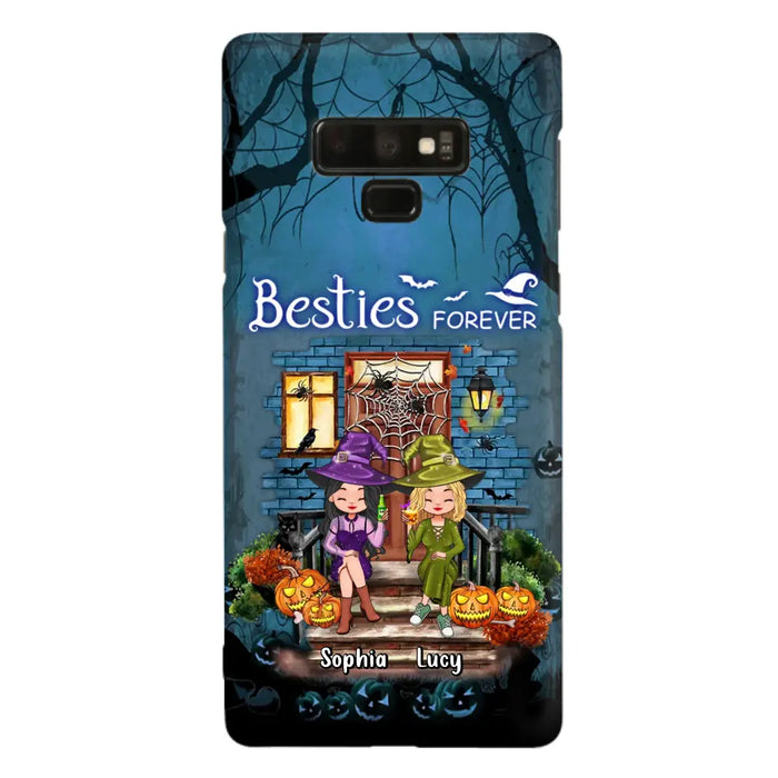 Custom Personalized Halloween Friend Phone Case - Upto 5 Friends - Halloween Gift Idea for Friends/Sisters - Besties Forever - Case for iPhone/Samsung