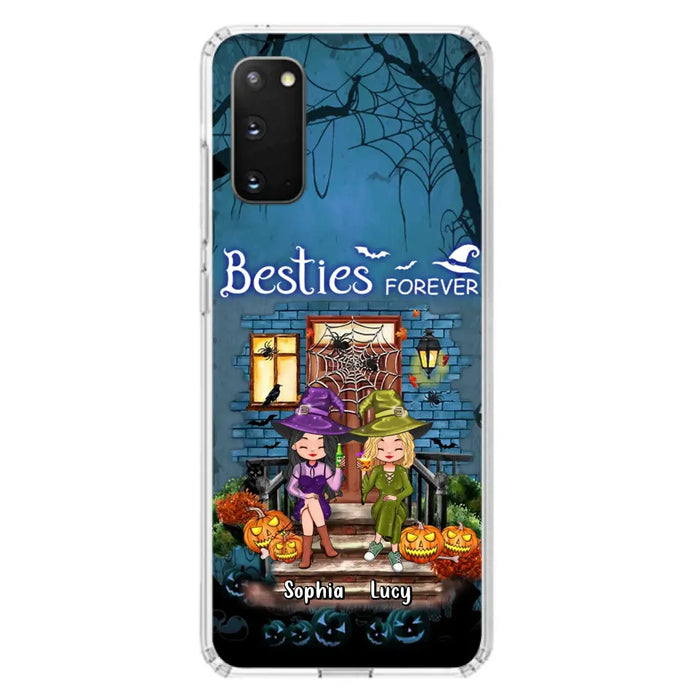 Custom Personalized Halloween Friend Phone Case - Upto 5 Friends - Halloween Gift Idea for Friends/Sisters - Besties Forever - Case for iPhone/Samsung