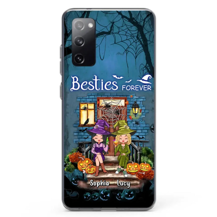 Custom Personalized Halloween Friend Phone Case - Upto 5 Friends - Halloween Gift Idea for Friends/Sisters - Besties Forever - Case for iPhone/Samsung