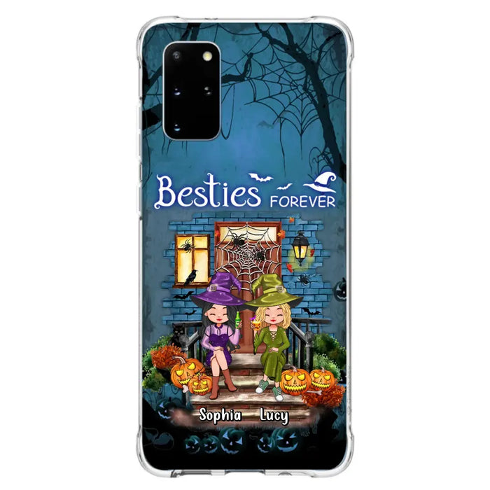 Custom Personalized Halloween Friend Phone Case - Upto 5 Friends - Halloween Gift Idea for Friends/Sisters - Besties Forever - Case for iPhone/Samsung