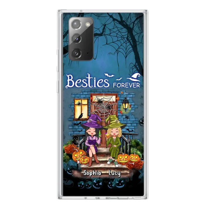 Custom Personalized Halloween Friend Phone Case - Upto 5 Friends - Halloween Gift Idea for Friends/Sisters - Besties Forever - Case for iPhone/Samsung