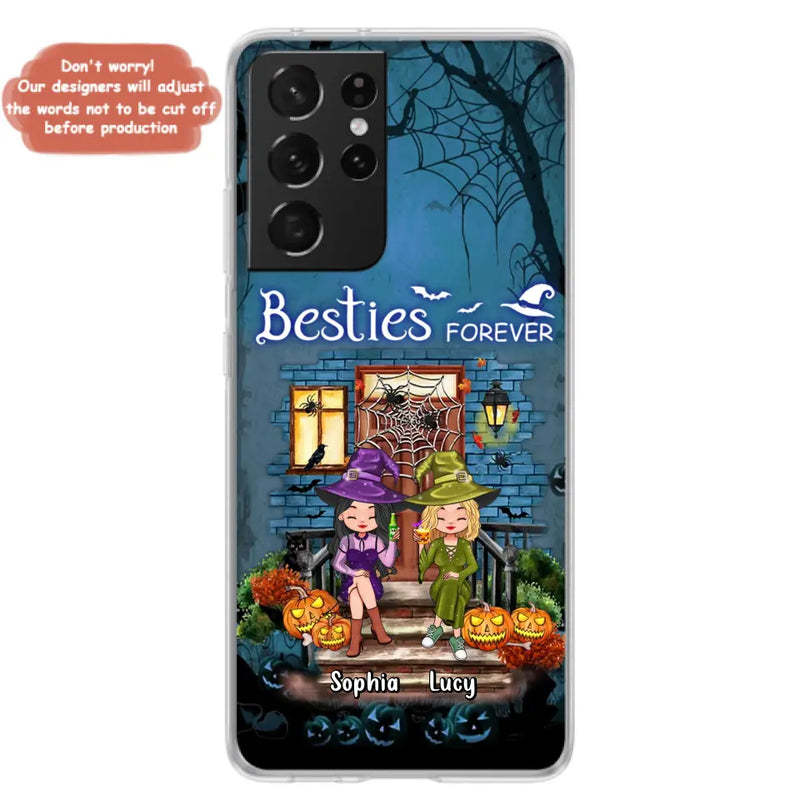 Personalized Halloween Friend Phone Case - Up to 5 Friends - Halloween Gift Idea for Friends/Sisters - Besties Forever - Case for iPhone/Samsung