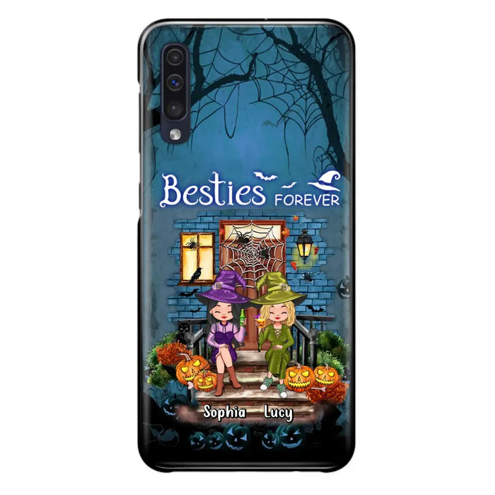 Custom Personalized Halloween Friend Phone Case - Upto 5 Friends - Halloween Gift Idea for Friends/Sisters - Besties Forever - Case for iPhone/Samsung