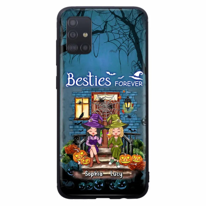 Custom Personalized Halloween Friend Phone Case - Upto 5 Friends - Halloween Gift Idea for Friends/Sisters - Besties Forever - Case for iPhone/Samsung