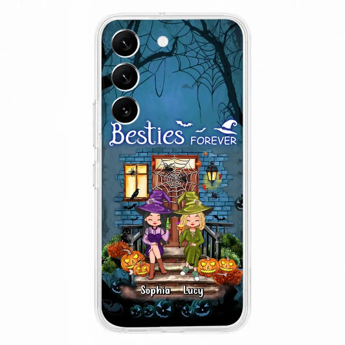 Custom Personalized Halloween Friend Phone Case - Upto 5 Friends - Halloween Gift Idea for Friends/Sisters - Besties Forever - Case for iPhone/Samsung