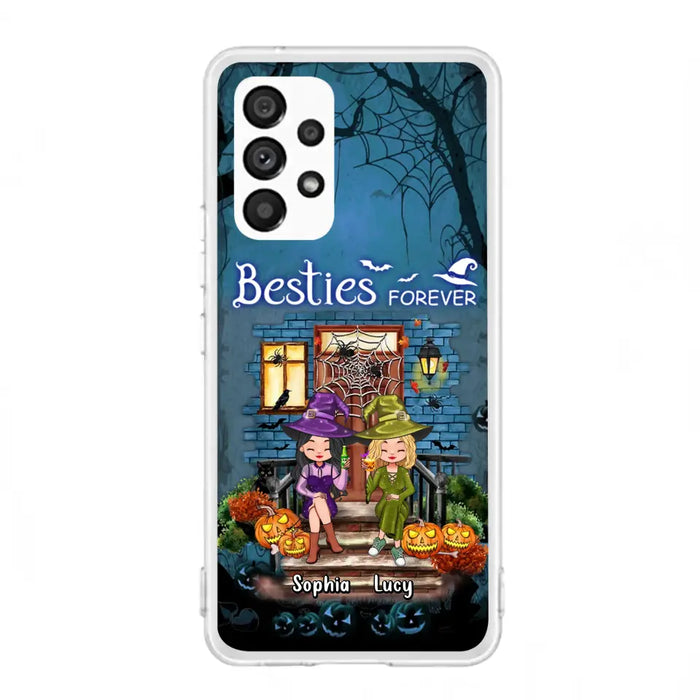 Custom Personalized Halloween Friend Phone Case - Upto 5 Friends - Halloween Gift Idea for Friends/Sisters - Besties Forever - Case for iPhone/Samsung