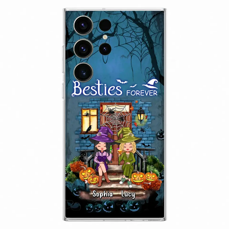 Personalized Halloween Friend Phone Case - Up to 5 Friends - Halloween Gift Idea for Friends/Sisters - Besties Forever - Case for iPhone/Samsung