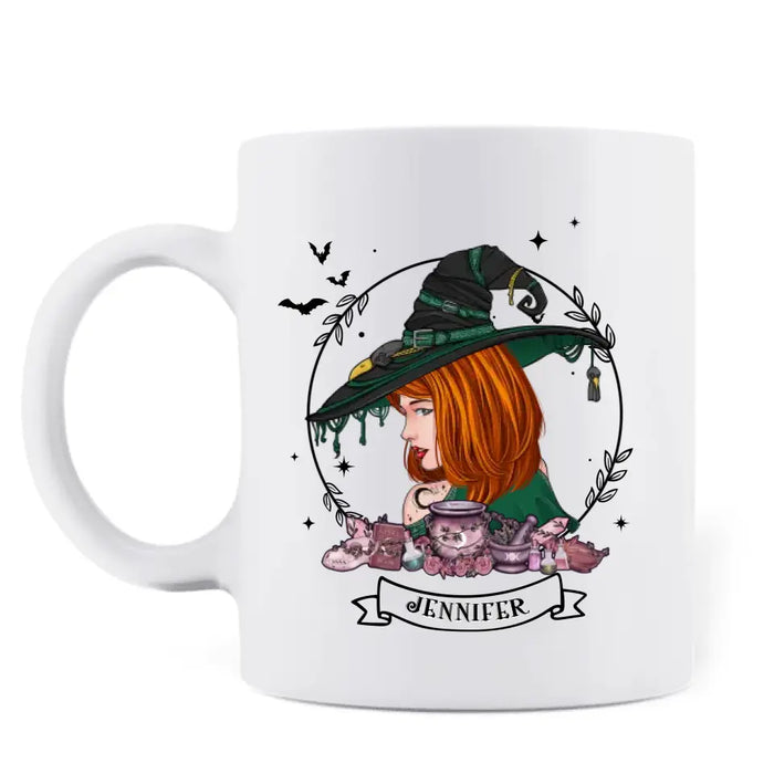 Custom Personalized Witch Coffee Mug - Gift Idea For Halloween/Witch Lovers - I'm Not A Bad Witch I'm A Real Witch