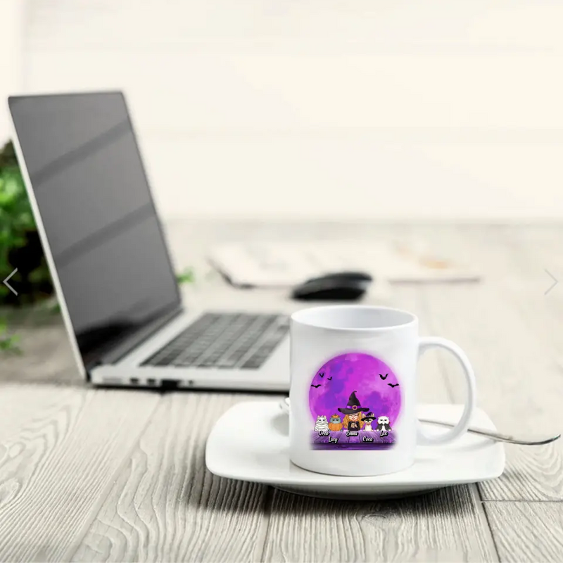 Personalized Witch Coffee Mug - Gift Idea For Halloween/Witch Lover - Up to 4 Pets - I'm A Real Witch