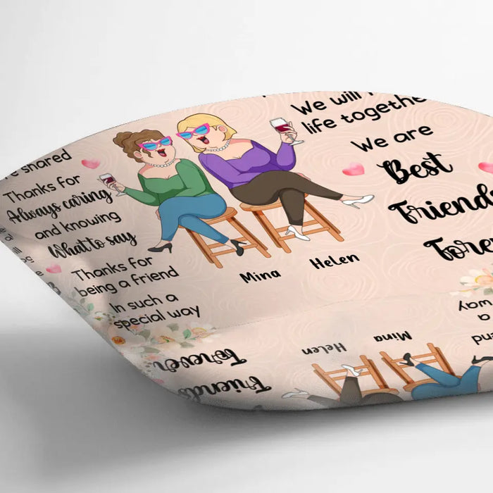 Custom Personalized Old Friends Pillow Cover/Fleece Throw Blanket /Quilt Blanket - Gift Idea For Friends/ Sisters - To My Old Friend Thank You