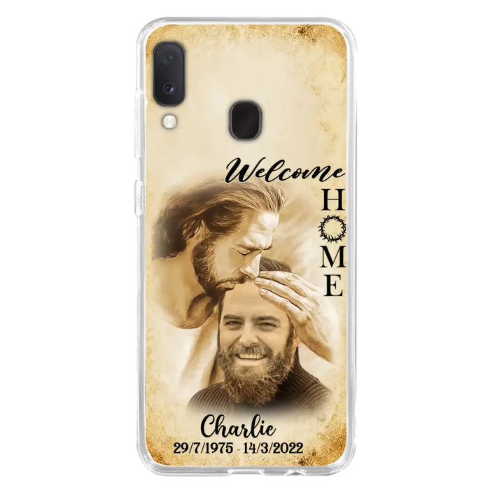 Custom Personalized Memorial Photo Phone Case - Memorial Gift Idea For Family Member/ Pet Owner - Welcome Home - Case For iPhone And Samsung