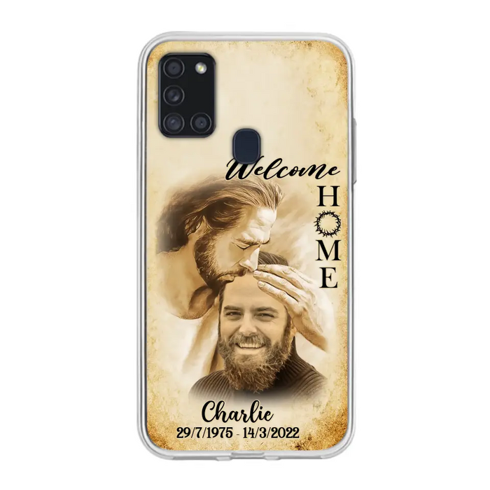 Custom Personalized Memorial Photo Phone Case - Memorial Gift Idea For Family Member/ Pet Owner - Welcome Home - Case For iPhone And Samsung