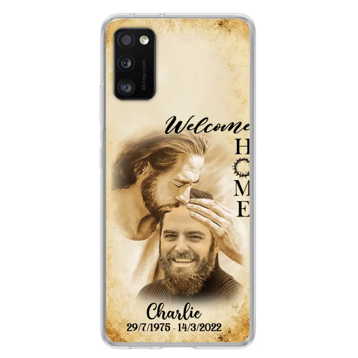 Custom Personalized Memorial Photo Phone Case - Memorial Gift Idea For Family Member/ Pet Owner - Welcome Home - Case For iPhone And Samsung