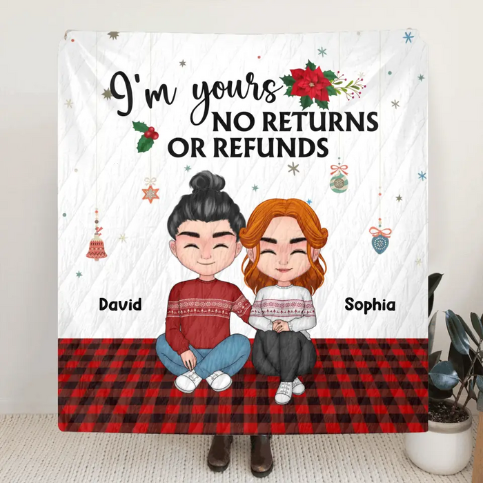 Custom Personalized Couple Pillow Cover/Single Layer Fleece/Quilt Blanket - Christmas Gift Idea For Couple/ Husband & Wife - You & Me We Got This