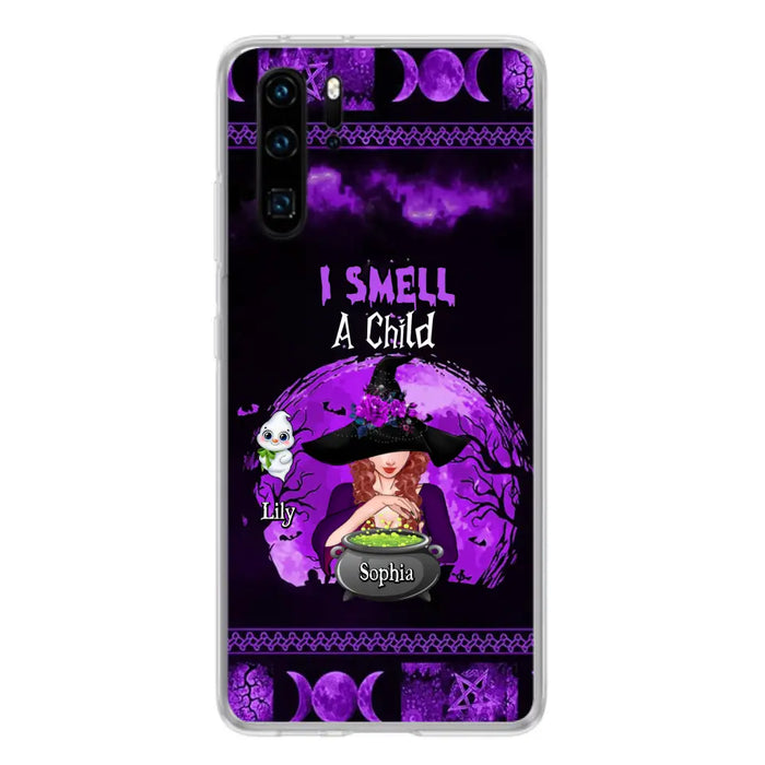 Custom Personalized Witch Phone Case - Upto 10 Children - Halloween Gift Idea for Family - I Smell Children - Case for Xiaomi/Huawei/Oppo