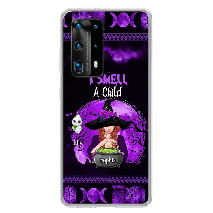 Custom Personalized Witch Phone Case - Upto 10 Children - Halloween Gift Idea for Family - I Smell Children - Case for Xiaomi/Huawei/Oppo