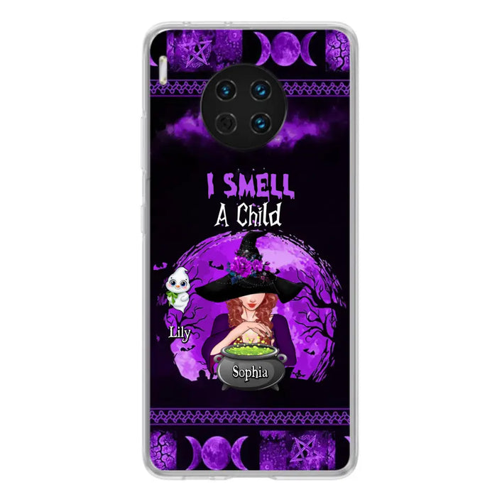 Custom Personalized Witch Phone Case - Upto 10 Children - Halloween Gift Idea for Family - I Smell Children - Case for Xiaomi/Huawei/Oppo