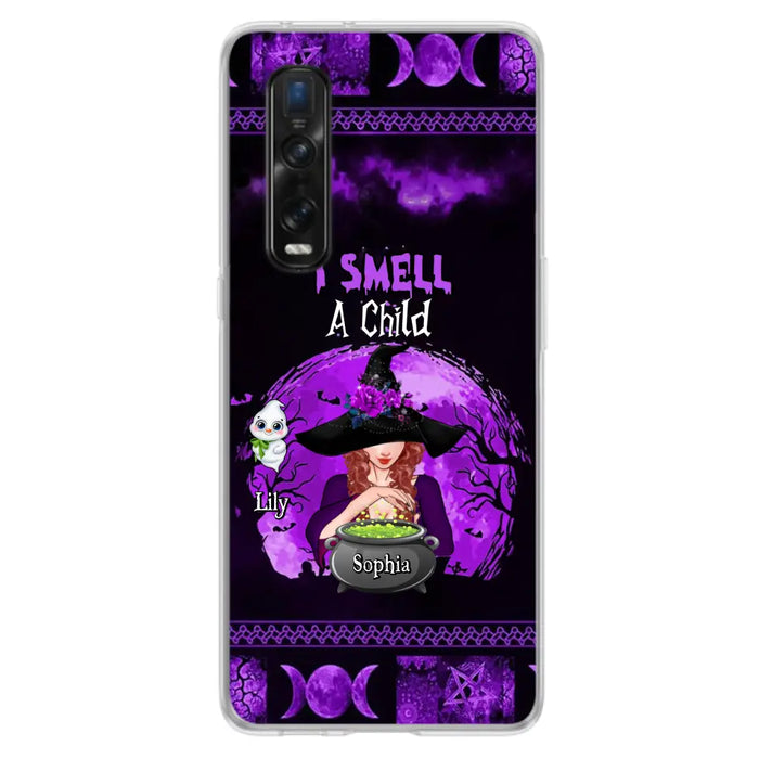 Custom Personalized Witch Phone Case - Upto 10 Children - Halloween Gift Idea for Family - I Smell Children - Case for Xiaomi/Huawei/Oppo