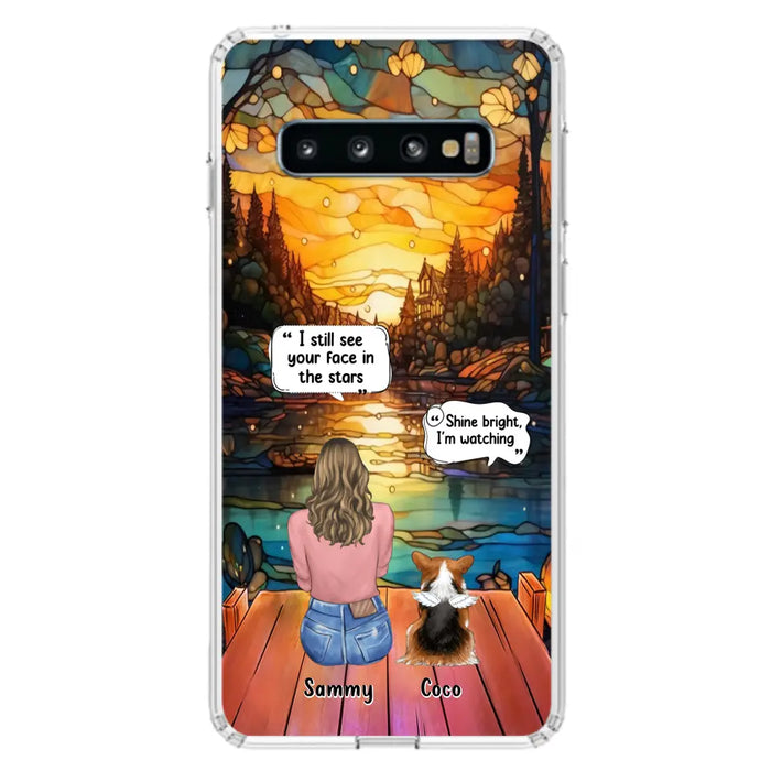 Personalized Memorial Pet Phone Case - Memorial Gift Idea For Dog/Cat/Rabbits Owners - I Still See Your Face In The Stars - Case For iPhone/Samsung