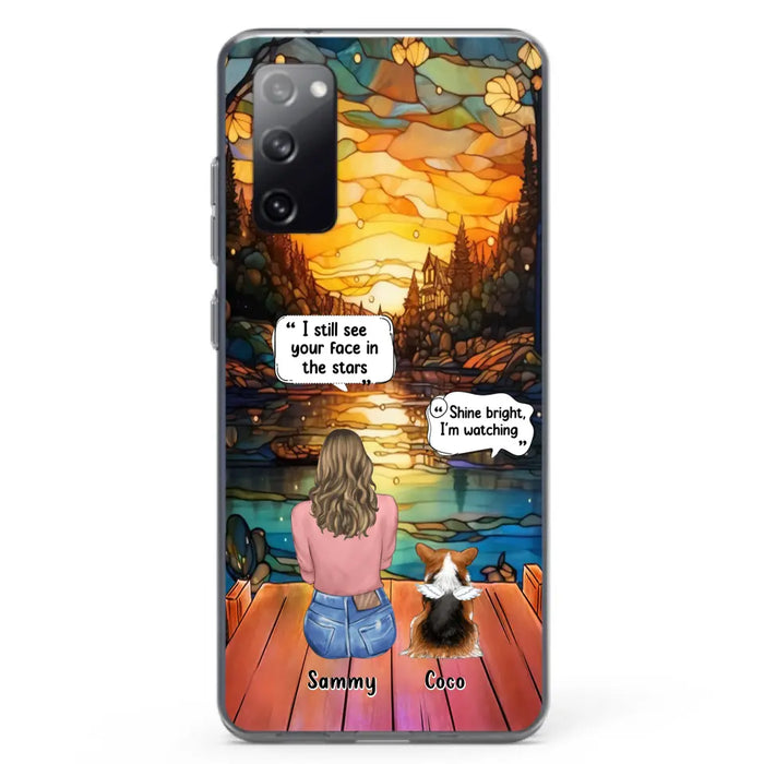 Personalized Memorial Pet Phone Case - Memorial Gift Idea For Dog/Cat/Rabbits Owners - I Still See Your Face In The Stars - Case For iPhone/Samsung