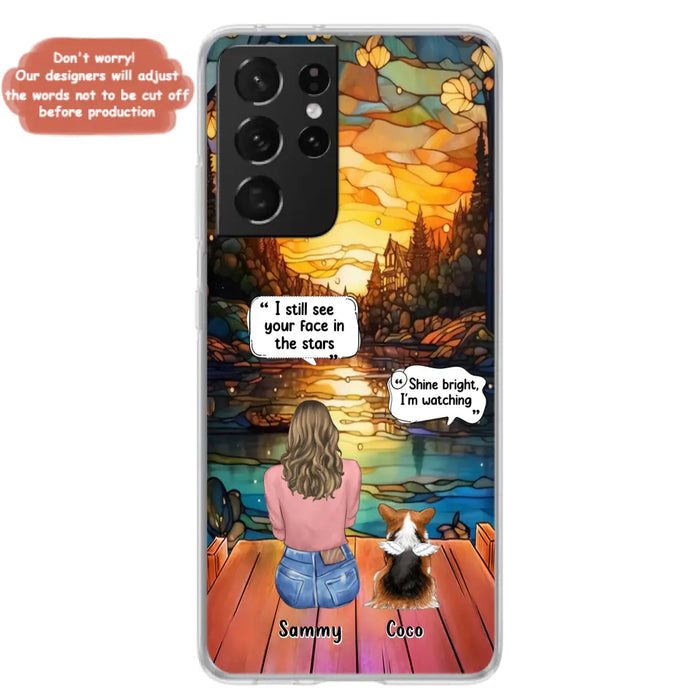 Personalized Memorial Pet Phone Case - Memorial Gift Idea For Dog/Cat/Rabbits Owners - I Still See Your Face In The Stars - Case For iPhone/Samsung