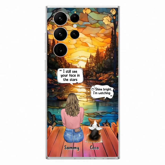 Personalized Memorial Pet Phone Case - Memorial Gift Idea For Dog/Cat/Rabbits Owners - I Still See Your Face In The Stars - Case For iPhone/Samsung