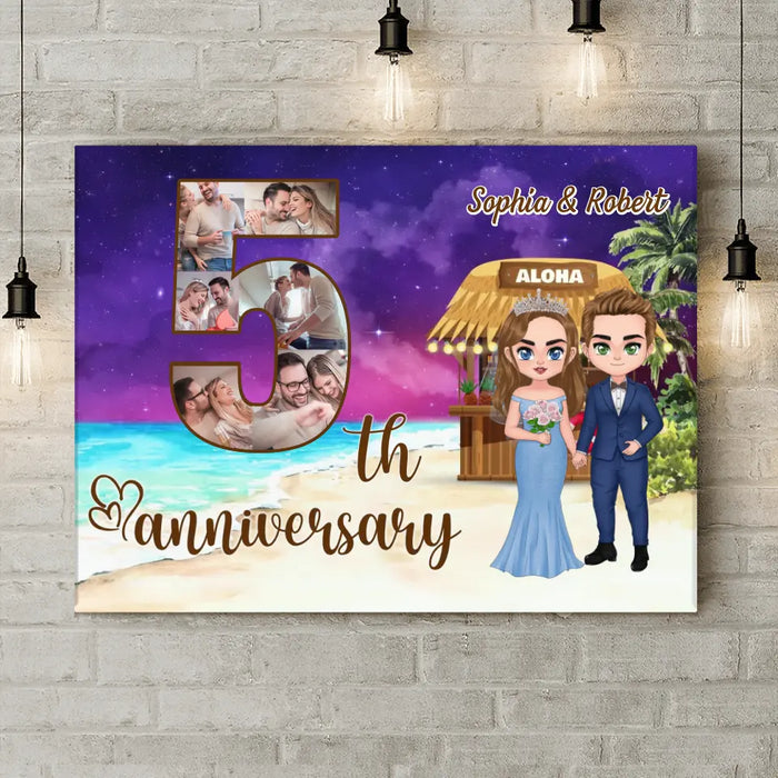 Custom Personalized Wedding Photo Canvas - Wedding/Anniversary Gift Idea for Couple