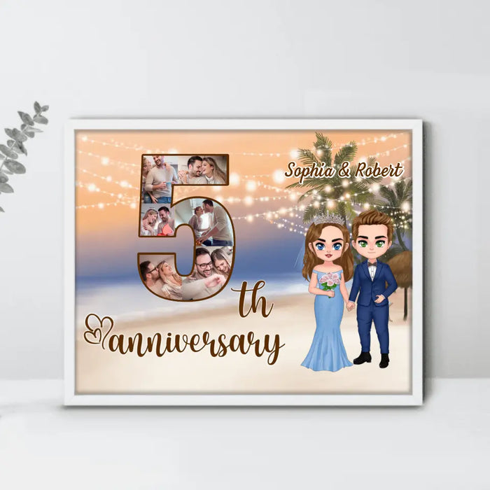 Custom Personalized Wedding Photo Poster - Wedding/Anniversary Gift Idea for Couple