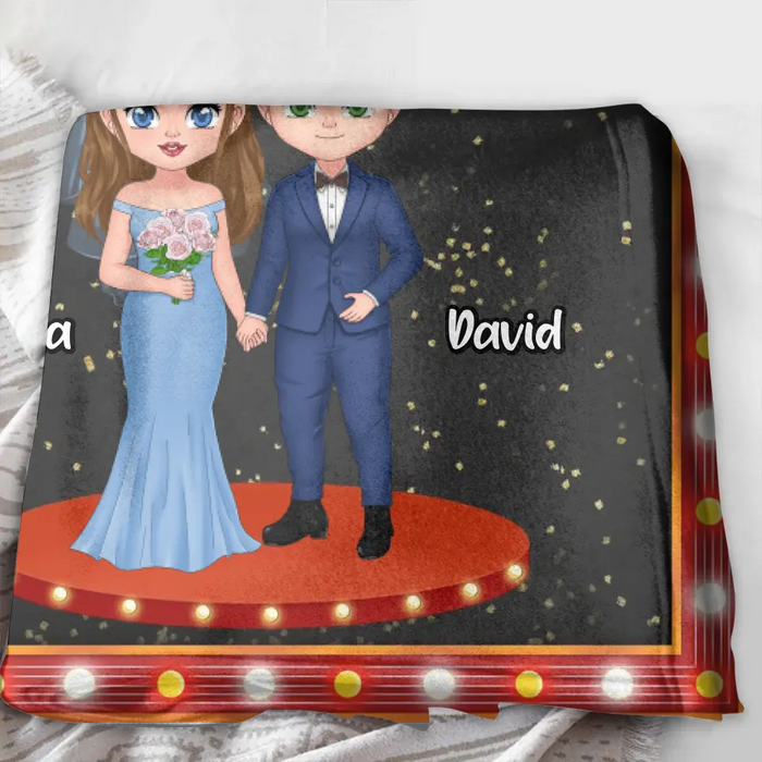 Personalized Wedding Fleece Throw Blanket/Quilt - Anniversary/Wedding Gift Idea for Couple - Years Of Marriage