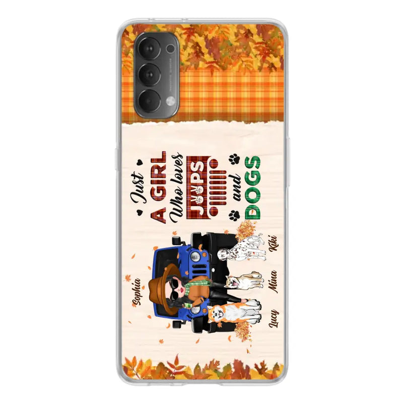 Personalized Off-road Autumn Girl Phone Case - Gift Idea For Girl/Dog Lovers - Up to 3 Dogs - Case For Oppo/Xiaomi/Huawei