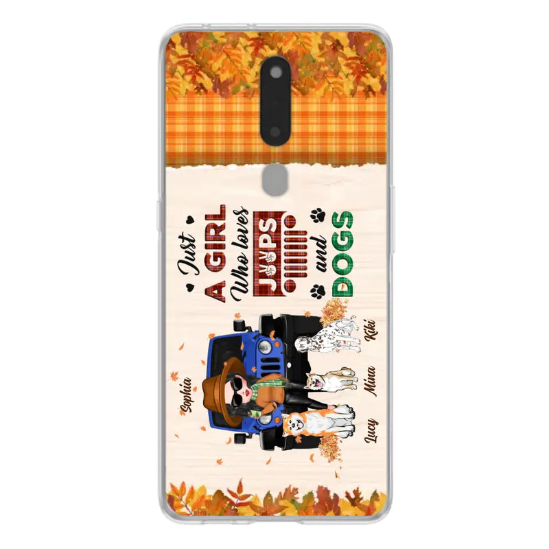 Personalized Off-road Autumn Girl Phone Case - Gift Idea For Girl/Dog Lovers - Up to 3 Dogs - Case For Oppo/Xiaomi/Huawei