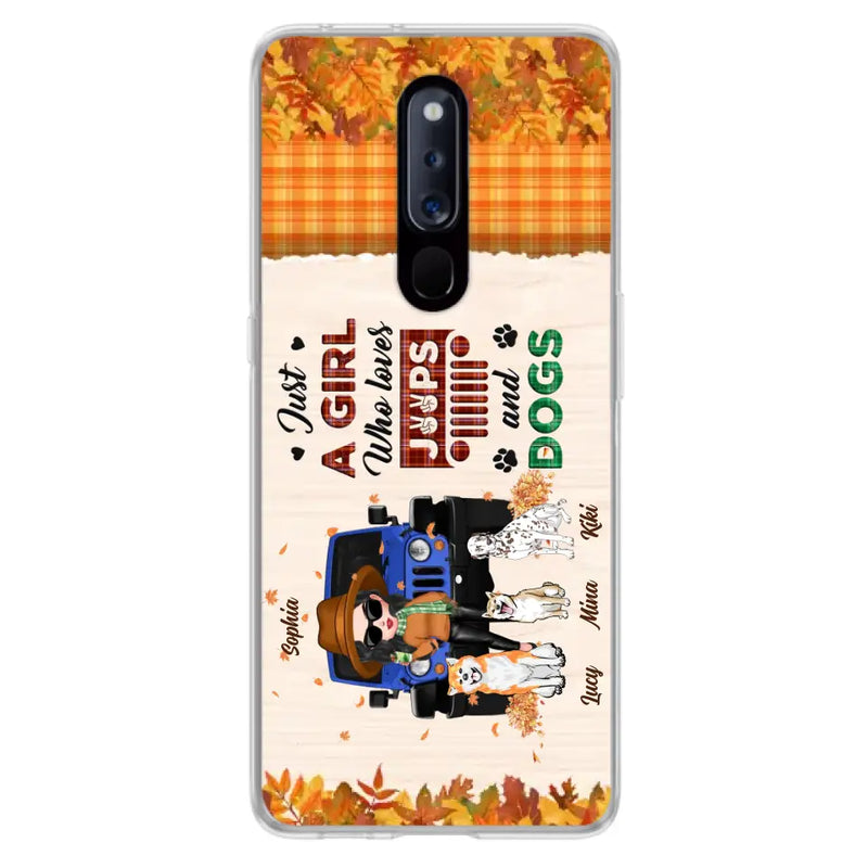 Personalized Off-road Autumn Girl Phone Case - Gift Idea For Girl/Dog Lovers - Up to 3 Dogs - Case For Oppo/Xiaomi/Huawei