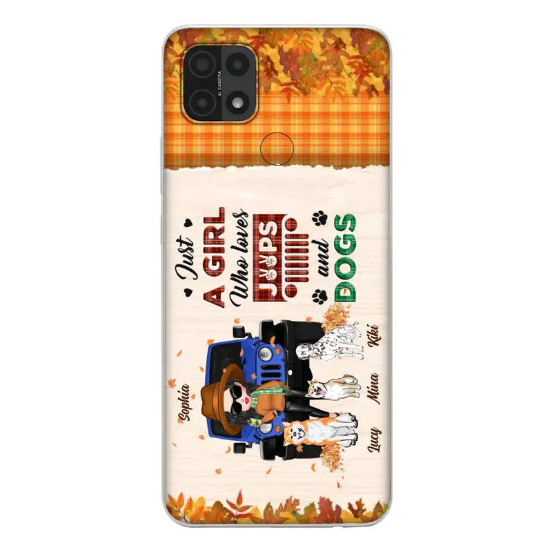 Personalized Off-road Autumn Girl Phone Case - Gift Idea For Girl/Dog Lovers - Up to 3 Dogs - Case For Oppo/Xiaomi/Huawei