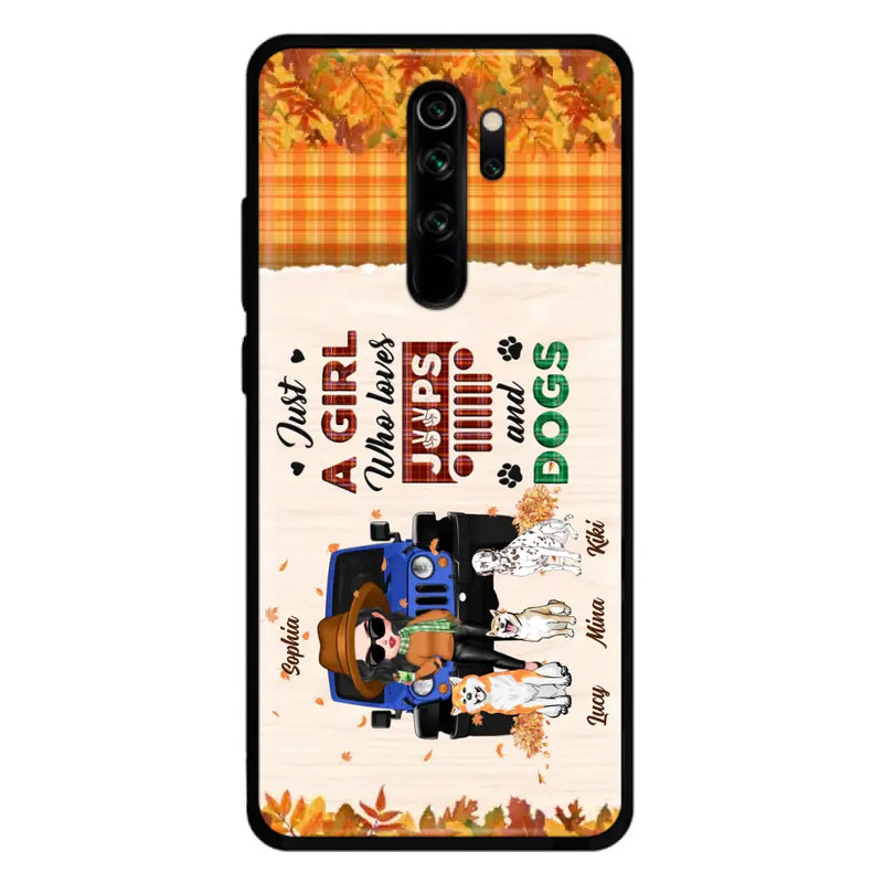 Personalized Off-road Autumn Girl Phone Case - Gift Idea For Girl/Dog Lovers - Up to 3 Dogs - Case For Oppo/Xiaomi/Huawei