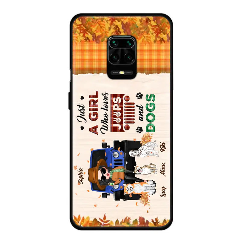 Personalized Off-road Autumn Girl Phone Case - Gift Idea For Girl/Dog Lovers - Up to 3 Dogs - Case For Oppo/Xiaomi/Huawei